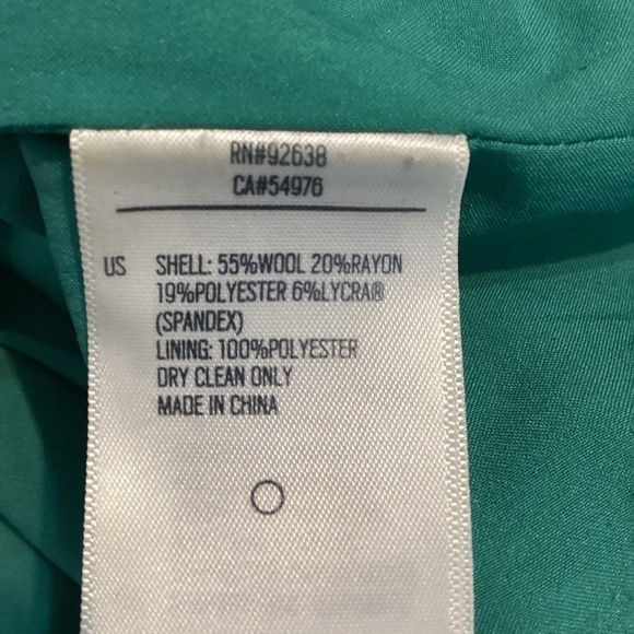 Fossil Wool Blend Pencil Skirt Size 4 Green - Picture 7 of 7